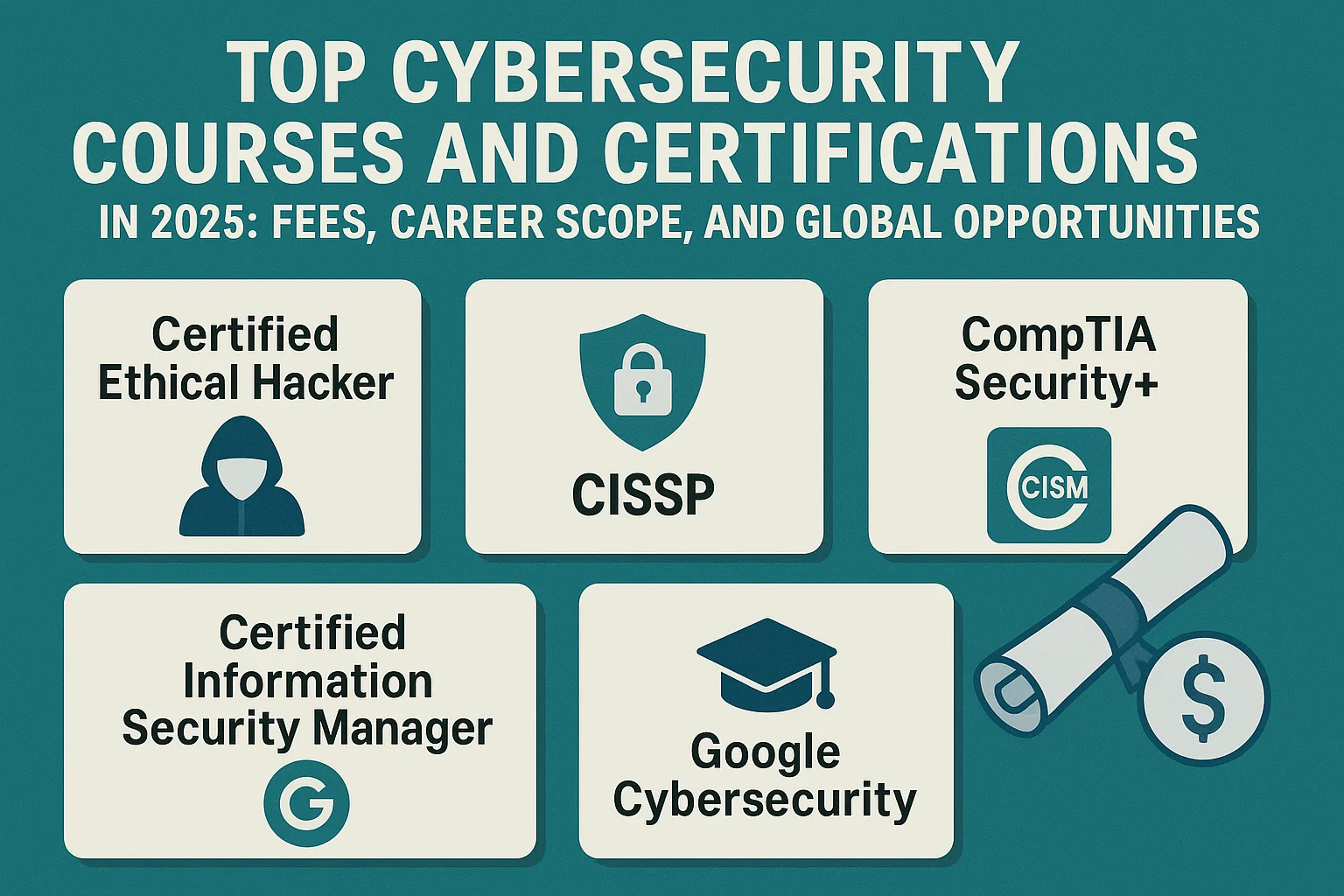 Top Cybersecurity Courses and Certifications in 2025: Fees, Career Scope, and Global Opportunities Thumbnail