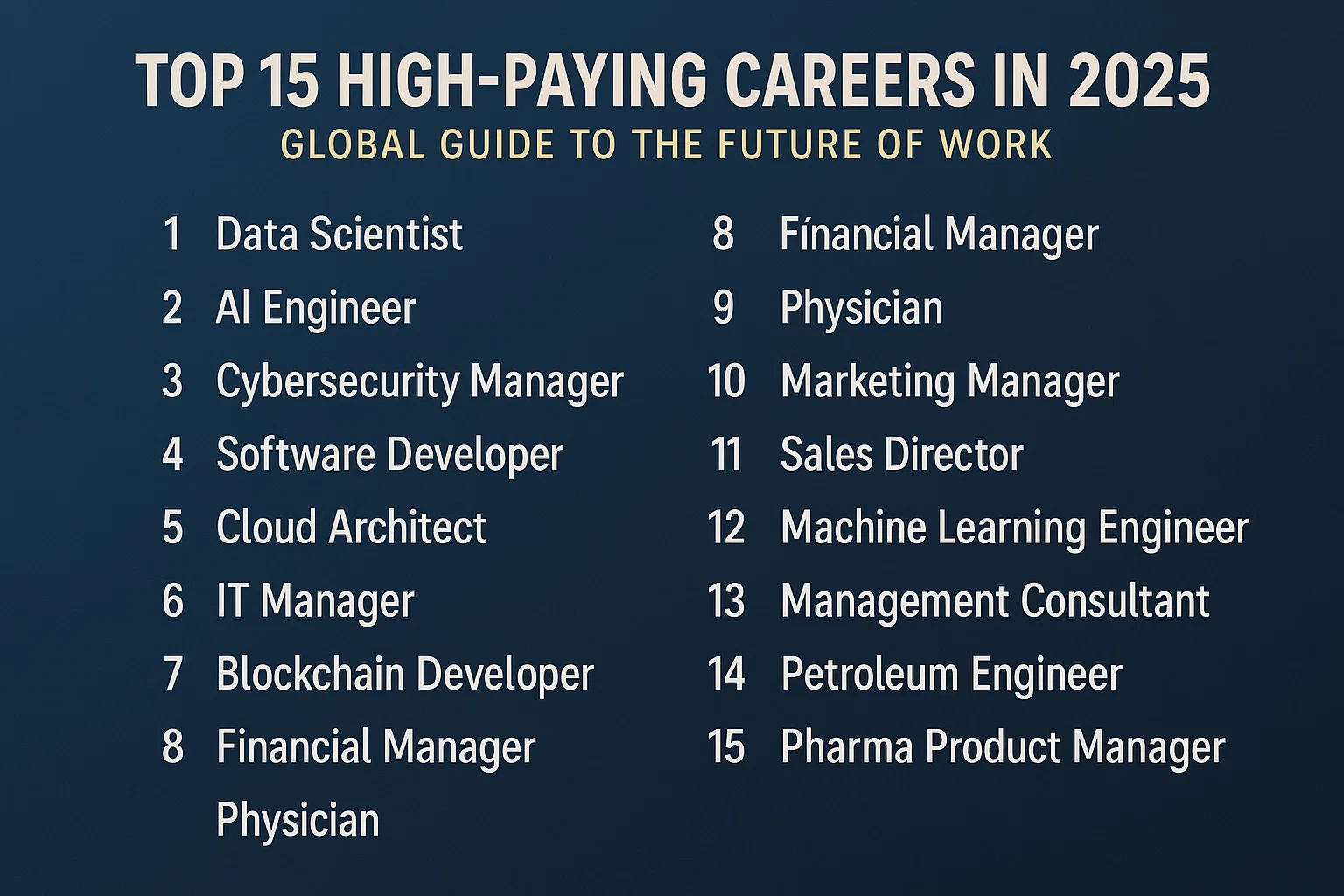 Top 15 High-Paying Careers in 2025: Global Guide to the Future of Work Thumbnail